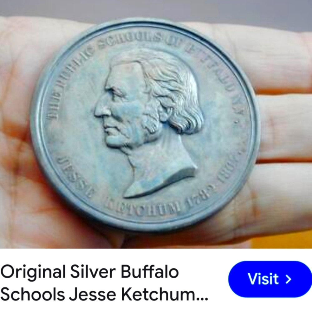 Silver Commemorative Coin Jessie Ketchum Vintage